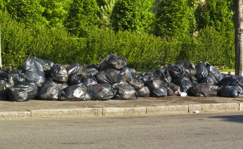 Professional waste removal team handling business waste efficiently