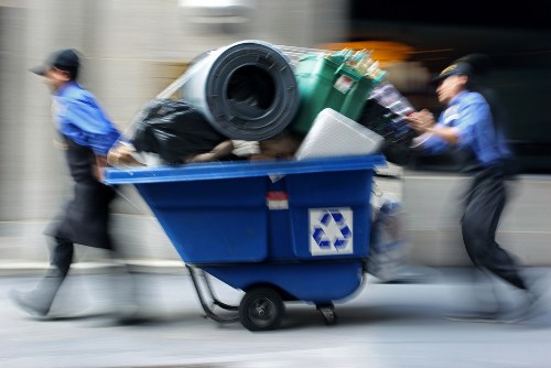 Professional team performing loft clearance